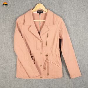 Eden Society Dario Jacket Pink Cinched Waist Drawstring Long Sleeve Women's XS